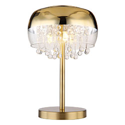 Luxusní zlatá lampa s ověsy