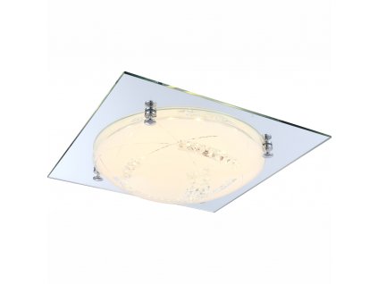 LED stropní přisazené osvětlení s křišťály OSMOON, 12W, denní bílá, 315x31,5cm, hranaté