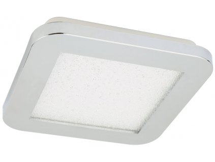 LED panel do koupelny NAPOLEONE, 10W, teplá bílá, 17x17cm, metalická bílá