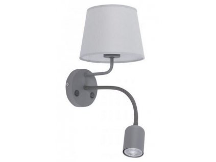 Nástěnná LED lampa s vypínačem GRAY, šedé