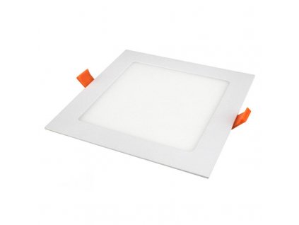 Zápustný LED panel, 18W, teplá bílá, 23x23cm, čtverec, bílý
