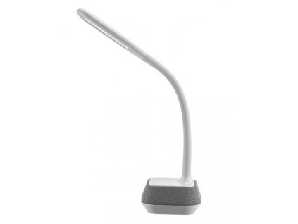 LED stolní lampa s bluetooth reproduktorem a USB portem, 18W, studená bílá, bílá