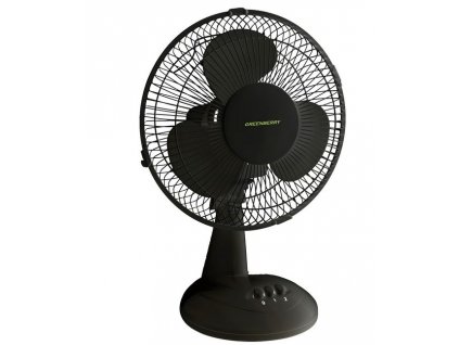 Stolní ventilátor LEMOS, 20W, 27cm, 2 rychlosti, černý