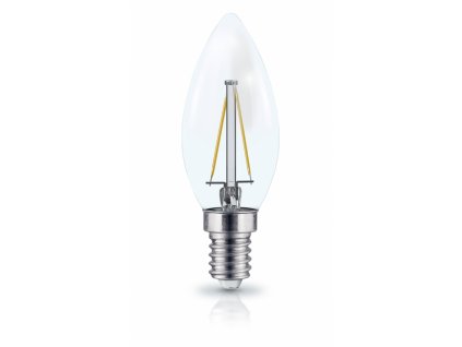 LED filamentová retro žárovka, E14, Candle, 4W, teplá bílá