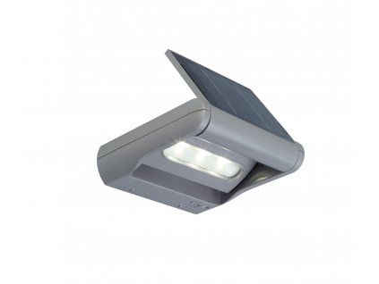 Venkovní LED nástěnné solární osvětlení MINI LEDSPOT, 1W, denní bílá, IP44, šedé