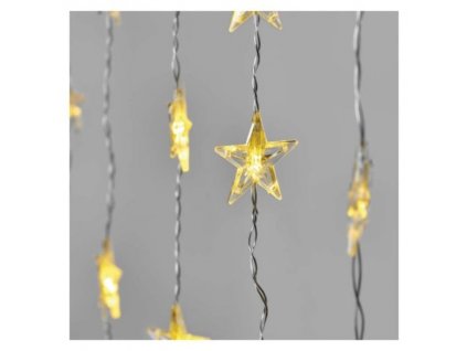 LED venkovní vánoční závěs STAR LIGHTS, 30xLED, teplá bílá, 120×90cm, časovač