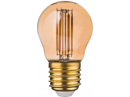 Retro LED filamentová žárovka BULB LED, E27, P45, 4,5W, 350lm, 2200K