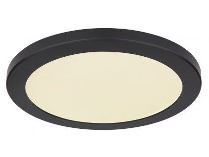 Stropní LED přisazené osvětlení LASSE, 24W, teplá bílá-studená bílá, 12,5cm, kulaté, černé