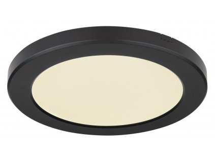 Stropní LED přisazené osvětlení LASSE, 18W, teplá bílá-studená bílá, 12,5cm, kulaté, černé