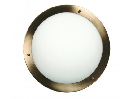 Stropní / nástěnné osvětlení do koupelny EMILIO, 1xE27, 60W, 31cm, kulaté, patina, IP44