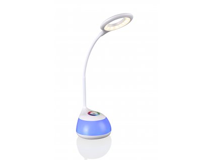 Flexibilní LED stolní lampa GORDON, 5W, teplá bílá, RGB, bílá