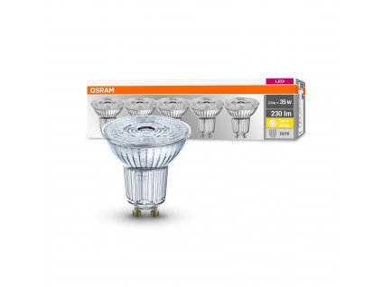 Sada 5x LED žárovka GU10, PAR16, 2,6W, 230lm, 2700K, teplá bílá