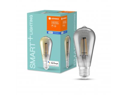 Chytrá LED filamentová žárovka SMART+ BT, E27, ST64, 6W, 540lm, 2700K, teplá bílá, kouřová