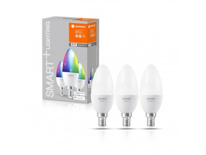 Sada 3x chytrá LED žárovka SMART+ WIFI, E14, Candle, 5W, 470lm, 2700-6500K, teplá-studená bílá, RGB