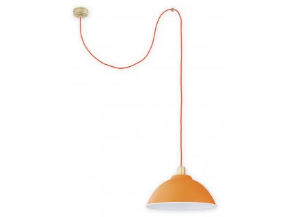 Moderní závěsné osvětlení na lanku HTS PAT, 1xE27, 60W, oranžové, průměr 37cm