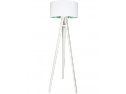 Dřevěná dětská stojací lampa KIDS ANIMAL, 1xE27, 60W, bílá, sova