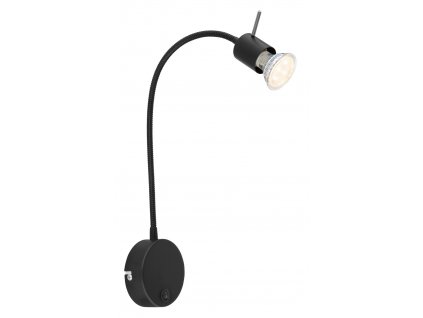 Nástěnná čtecí lampa k posteli MILLY, 1xGU10, 35W, černá