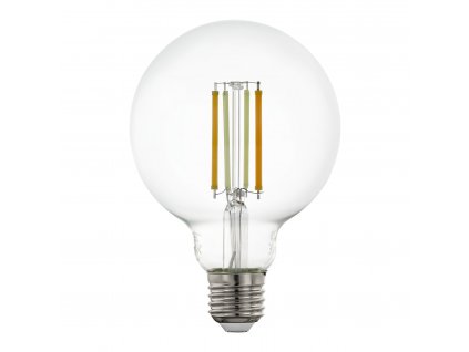 Chytrá LED žárovka LM-ZIG, E27, G95, 6W, teplá bílá-studená bílá, čirá