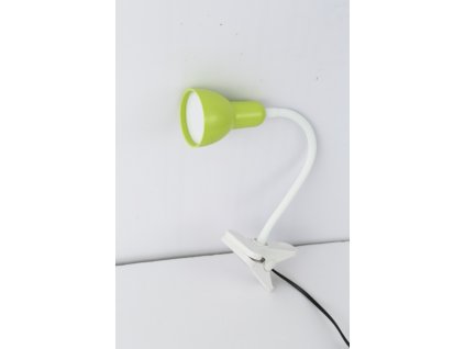 Stolní flexibilní LED lampa s klipem, 5W, teplá bílá, 31cm, zelená