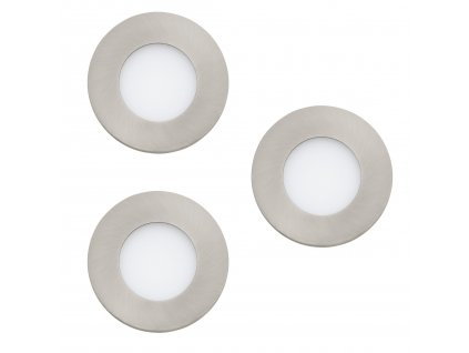 Set 3x LED zápustné koupelnové chytré osvětlení FUEVA-Z, 2,8W, 9cm, kulaté, stříbrné