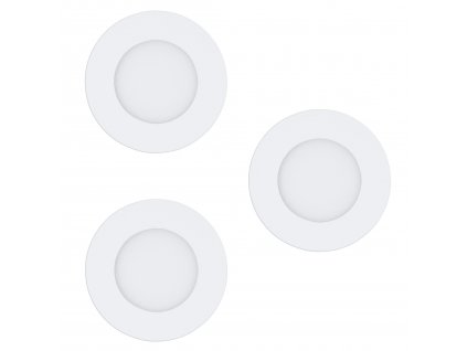 Set 3x LED zápustné koupelnové chytré osvětlení FUEVA-Z, 2,8W, 9cm, kulaté, bílé