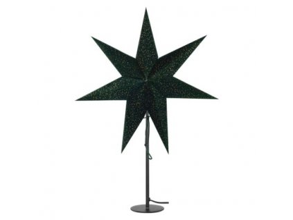 Dekorativní vánoční svícen s papírovou hvězdou, 1xE14, 45x67cm, zelený