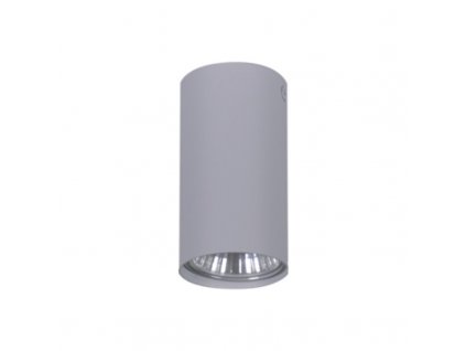 Stropní moderní osvětlení SANTI, 1xGU10, 50W, 10x5,5cm, kulaté, šedé