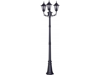 Venkovní stojací trojramenná lampa STANDARD, 3xE27, 60W, černá, IP44