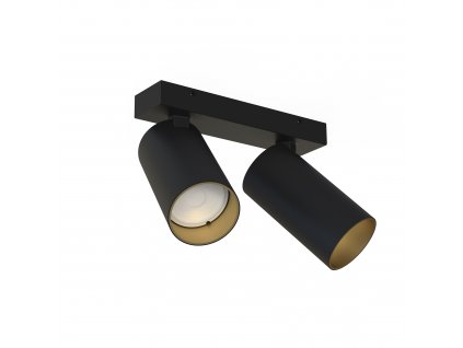 Nástěnné / stropní bodové LED osvětlení MONO, 2xGU10, 10W, černé, zlaté
