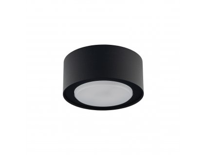 Přisazené stropní osvětlení FLEA, 1xGX53, 12W, 10cm, kulaté, černé