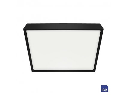 Stropní LED osvětlení do koupelny LENYS III, 18W, denní bílá, 19x19cm, hranaté, černé