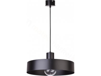 Závěsné industriální osvětlení RIF, 1xE27, 60W, 35cm, kulaté, černé