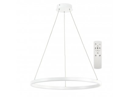 Závěsné moderní LED světlo SATURN 70BZ RC, 30W, dálkové ovládání, kruhové, bílé