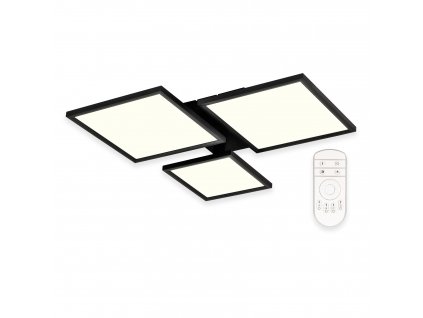 Stropní designové LED světlo MERKUR H C RC, 50W, dálkové ovládání, hranaté, bílé