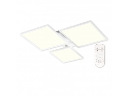 Stropní designové LED světlo MERKUR H B RC, 50W, dálkové ovládání, hranaté, bílé