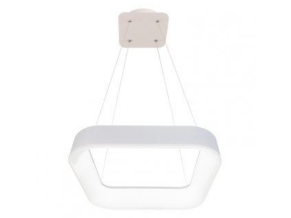 Závěsný LED lustr NEST, 40W, teplá bílá-studená bílá, hranatý, 45x45cm, bílý