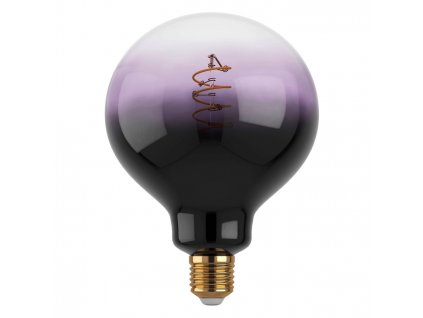 Filamentová LED žárovka E27, G125, 4W, 85lm, 1800K, teplá bílá, fialová