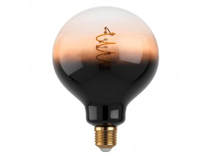 Filamentová LED žárovka E27, G125, 4W, 100lm, 1700K, teplá bílá, hnědá