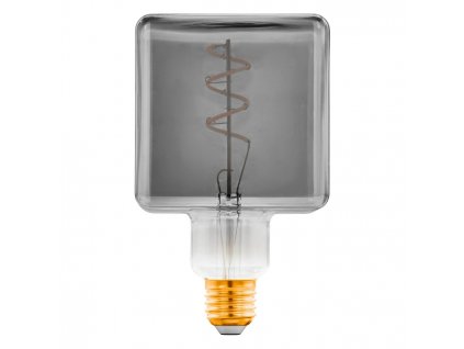 LED filamentová vintage žárovka CUBE SMOKY, E27, 4W, teplá bílá, kouřová