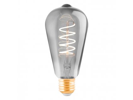 Stmívatelná filamentová LED žárovka, E27, ST64, 4W, 100lm, 2000K, teplá bílá, kouřové sklo
