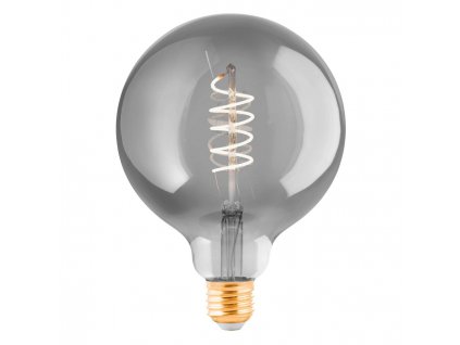 Stmívatelná filamentová LED žárovka, E27, G125, 4W, 100lm, 2000K, teplá bílá, kouřové sklo