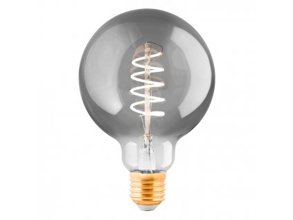 Stmívatelná filamentová LED žárovka, E27, G95, 4W, 100lm, 2000K, teplá bílá, kouřové sklo