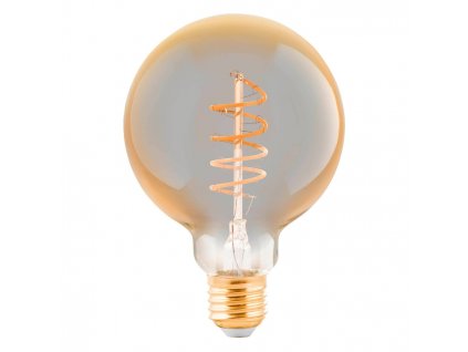 Retro stmívatelná filamentová LED žárovka, E27, G95, 4W, 245lm, 2200K, teplá bílá,jantarová