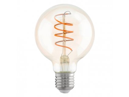 Retro filamentová LED žárovka, E27, G80, 4W, 270lm, 2200K, teplá bílá, jantarová