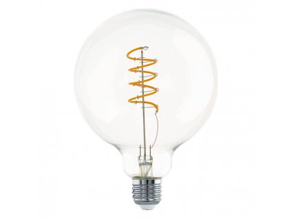 Filamentová LED žárovka, E27, G125, 4,5W, 400lm, 2700K, teplá bílá, čirá