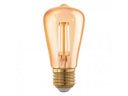 Retro stmívatelná filamentová LED žárovka, E27, ST48, 4W, 300lm, 1700K, teplá bílá, jantarová