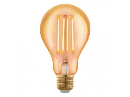 Retro stmívatelná filamentová LED žárovka, E27, A75, 4W, 300lm, 1700K, teplá bílá, jantarová