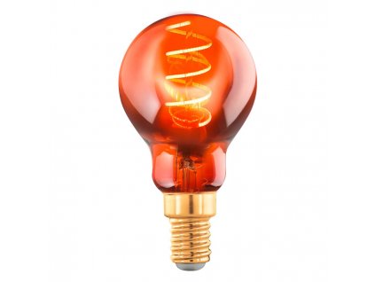 Stmívatelná filamentová LED žárovka, E14, P45, 4W, 30lm, 2000K, teplá bílá, měděná