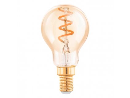 Retro stmívatelná filamentová LED žárovka, E14, P45, 4W, 145lm, 2000K, teplá bílá, jantarová
