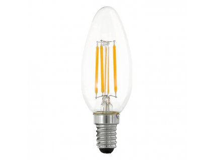 Stmívatelná filamentová LED žárovka, E14, C35, 4,5W, 470lm, 2700K, teplá bílá, čirá
